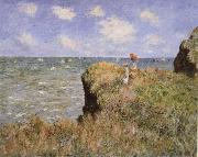 Claude Monet Clifftop Walk at Pourville oil painting reproduction